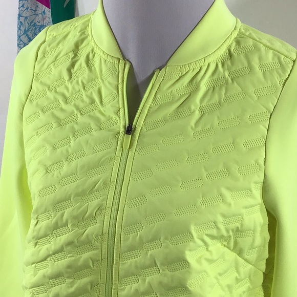 Avia yellow/green quilted zip front jacket M - Picture 3 of 9